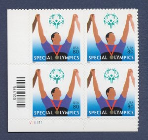 USA - Scott 3771 - MNH - plate  block (selvage varies) - 80ct Special Olympics
