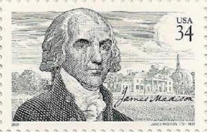 US 3545 James Madison 34c single MNH 2001