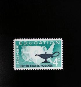 1962 4c Higher Education, Map of U.S. & Lamp Scott 1206 Mint F/VF NH