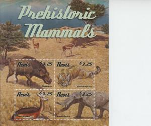 2015 Nevis Prehistoric Animals I MS4 (Scott 1859) MNH