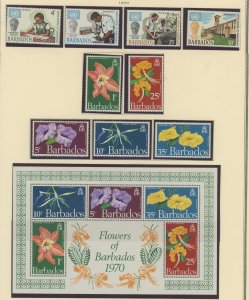 Barbados #344-352 Mint (NH) Single (Complete Set) (Flowers)