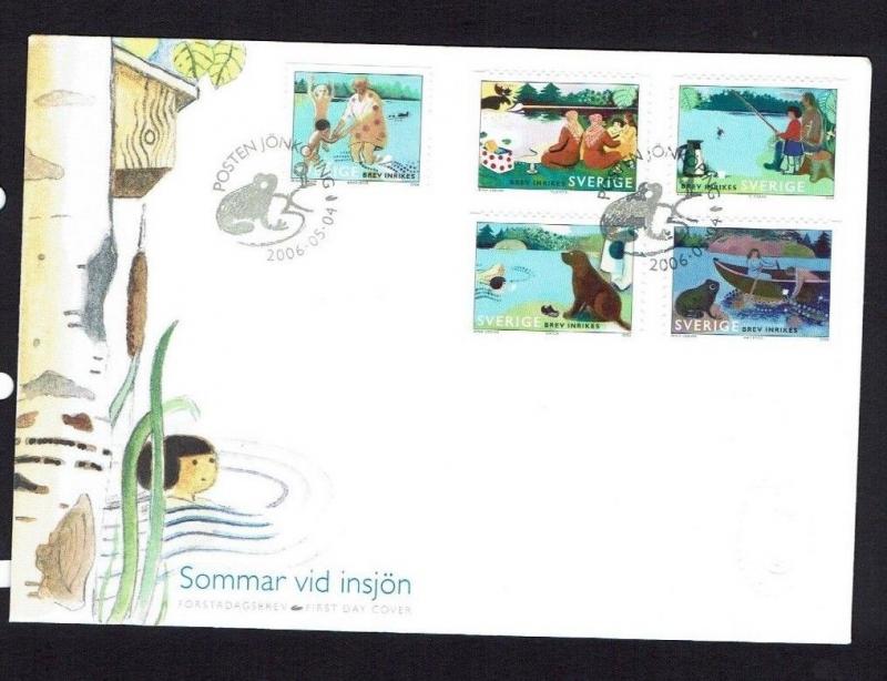 Sweden: 2006, Summer by the lake, First day cover