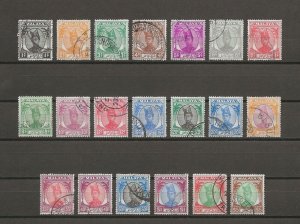 MALAYA/TRENGGANU 1949 SG 67/87 USED Cat £180