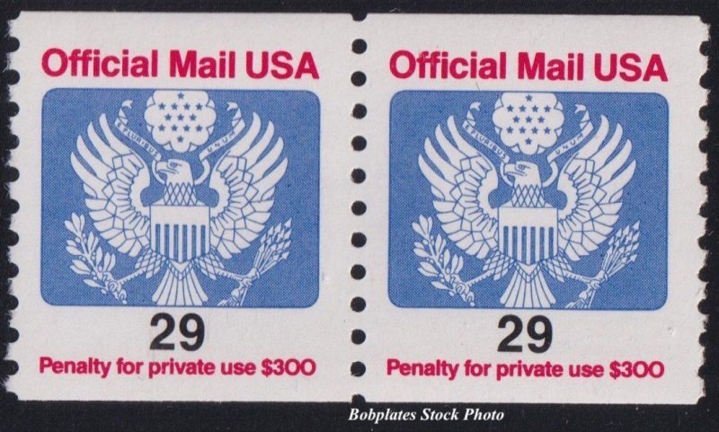 BOBPLATES #O145 Official Coil Pair F-VF MNH