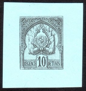 1893, Tunisia, 10c, Envelope Cut