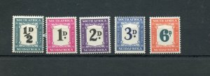 SOUTH AFRICA SCOTT#J34/38 POSTAGE DUES SELECTION GEORGE VI ISSUES MINT HINGED   