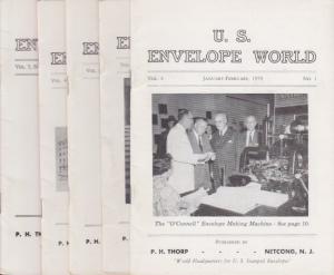 U.S. Envelope World, Run of 5 Issues Jan-Feb 1959 to October 1960