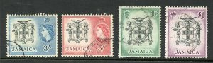 Jamaica SG171/74 1956 top 4 values fine used Cat 64.25 pounds (the set only cat