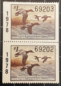 US Stamps - SC# RW SD 1978 - Duck Stamp - Unused - Pair