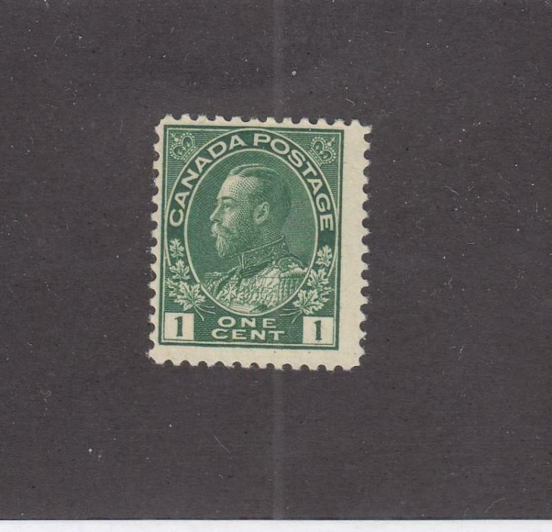 CANADA (MK509) # 104  F- MNH  1cts KING GEORGE V ADMIRAL /GREEN CAT VALUE $30