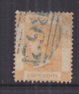 HONG KONG, 1864 QV, CC, 8c. Orange, used.