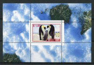 Liberia MNH Penguins Emperor Penguin 1v M/S Birds Stamps