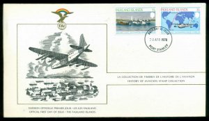 Falkland Is 1978 History of Aviation, FAI FDC lot79568