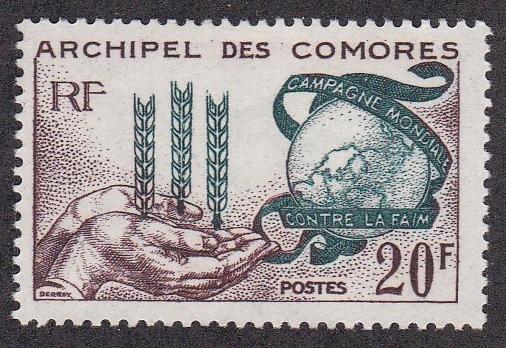 Comoro Islands # 54, Freedom from Hunger, NH, 1/2 Cat.