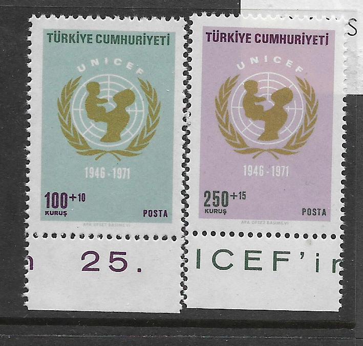 TURKEY, B140-B141, MNH, UNICEF