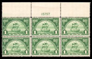 Five #614 MNH Plate # Blocks of 6  Five Different Blocks All Pitured (981)