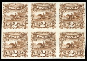 United States, 1869 Pictorials #113P3 Cat$255+, 1869 2c brown, plate proof on...