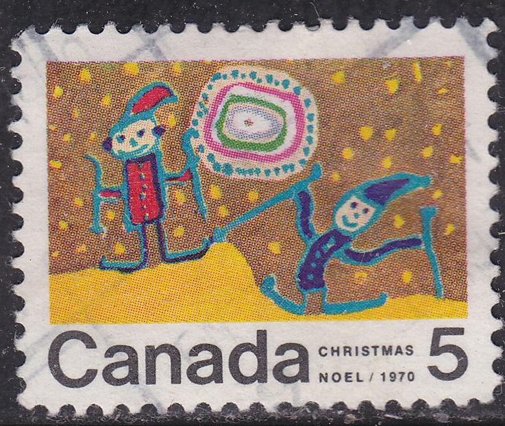 Canada 522 Children Skiing 5¢ 1970