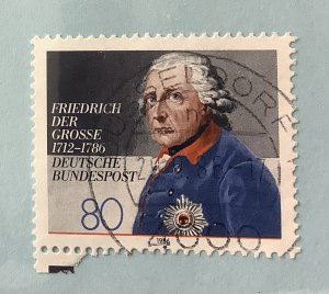 Germany 1986 Scott 1469 used - 80pf,  King  Frederick the Great