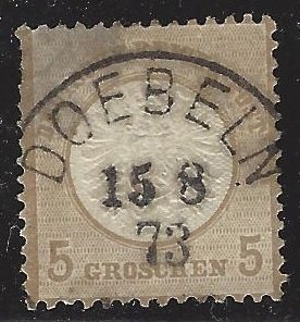 Germany Scott 20 used Avg Doebeln 8-15-73 CDS (cat ~$29.00)