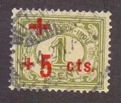 Netherlands Indies 1915 used red cross 1 + 5 ct  #