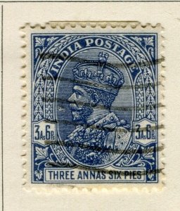 INDIA; 1932 early GV issue fine used 3a. 6p. value