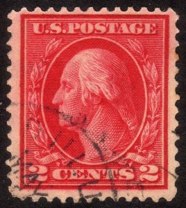 1912, US 2c Washington, Used, Scott #406