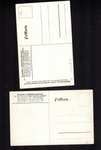 Germany Graf Zeppelin unused post cards 2 diff
