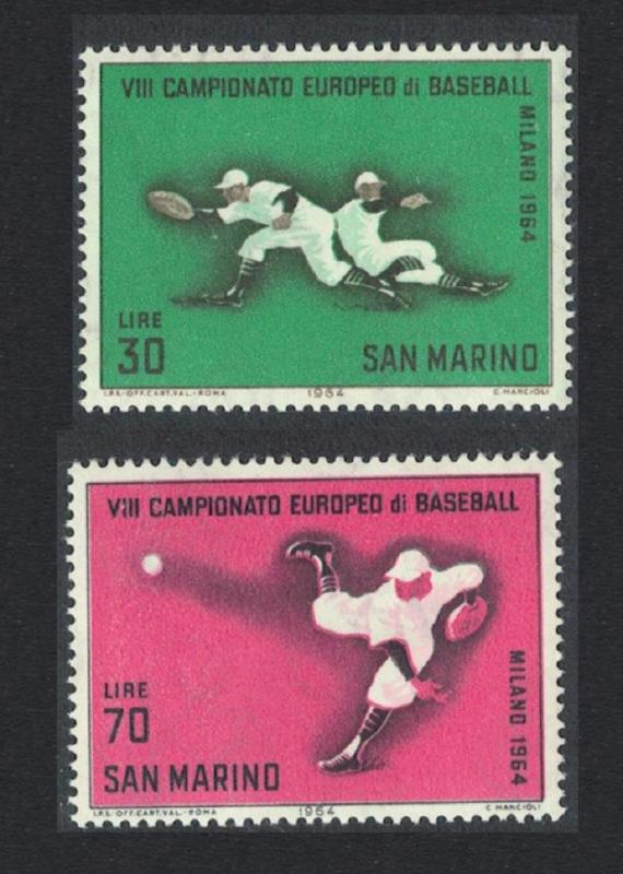 San Marino 7th European Baseball Championships Milan 2v SG#765-766 SC#604-605