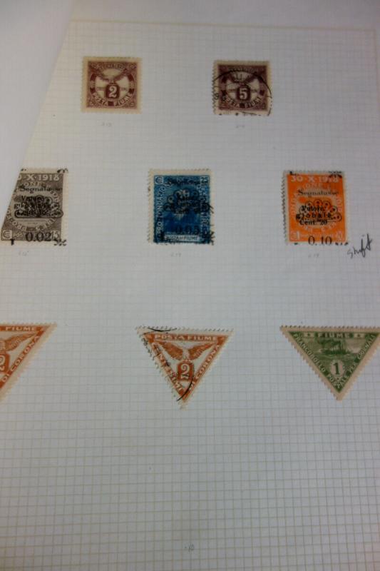 Fiume Stamps mint & used Early 1900's on album pages Clean