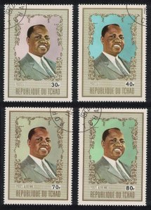 Chad President Tombalbaye 4v 1972 CTO MI#498-501