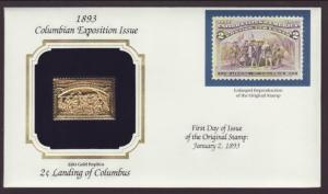 US Landing of Columbus Gold Foil Cover BIN