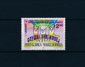 [54964] Macedonia 1999 Red Cross fight against aids MNH