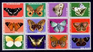 Suriname Sc# 1473 MNH Butterflies 2014 (Block of 12)