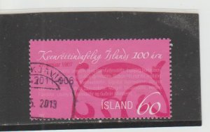 Iceland  Scott#  1095  Used  (2007 Women's Rights)