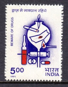 India 1991 Drug Abuse Conference Mint MNH SC 1350