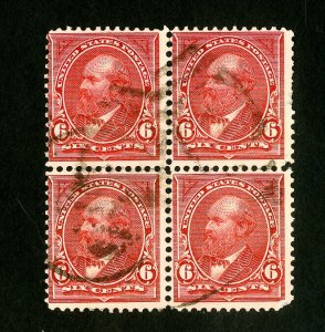 US Stamps # 282 F-VF Block 4 used