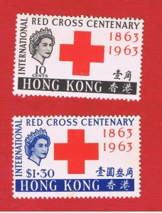 Hong Kong #219-220  MNH OG    Red Cross   Free S/H