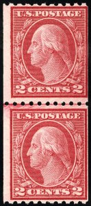 US Stamps # 487 MNH AV/F Line Pair Scott Value $250.00