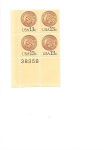 Scott US # 1734, MNH plate block of 4