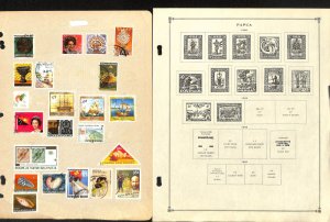 Papua New Guinea Stamp Collection Lot of Scott, Harris, Minkus Album Pages