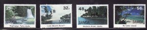 Samoa-Sc#620-3- id7-unused NH set-Togitogiga Falls-1984-