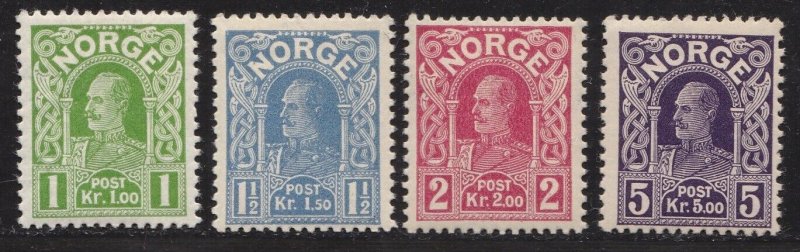 1910-18 Norway / Norge, N° 84b White Paper (See Scan) +85/87 4 Valo