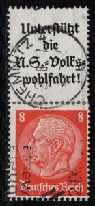 Germany Reich Scott # 420, label A8.1, used, se-tenant, S131