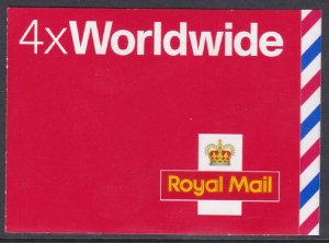 MJ2 4 x Worldwide stamps barcode booklet - Self Adhesive MINT/MNH - No Cylinder