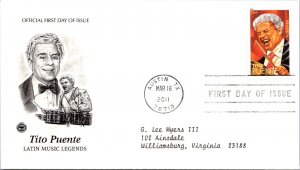 FDC 2011 SC #4497-4501 Tito Puente - Austin TX - Single - J3077