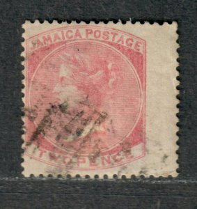 Jamaica Sc#2 Used/F-VF, Wing Margin Example Wmk 45, Cv. $65