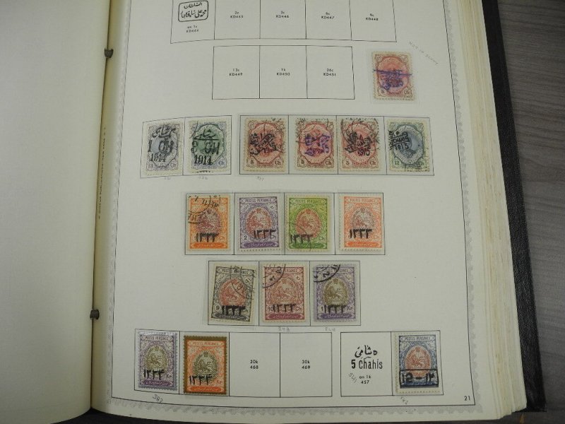 PERSIA, Fantastic Stamp Collection mounted/partially glued in a Minkus