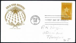 U.S.A. (1948) Sc#969 Gold Star Mothers FDC