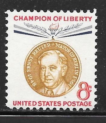 USA 1137: 8c Ernst Reuter, MNH, VF